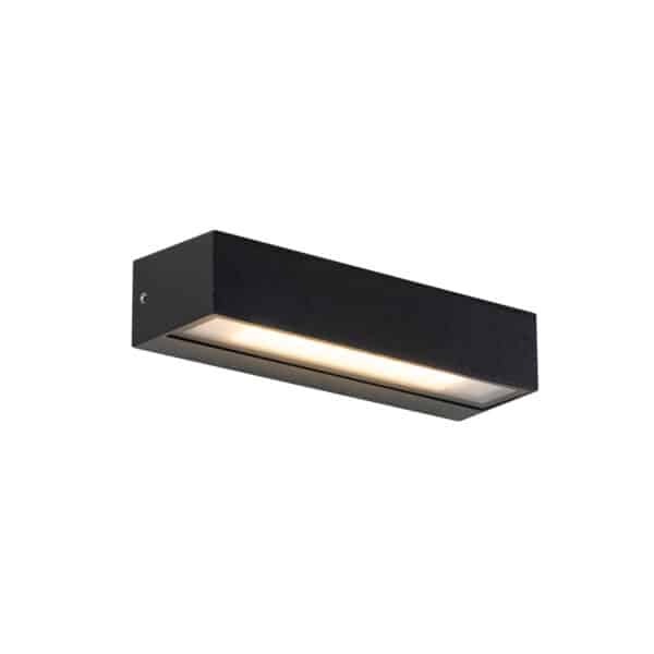 QAZQA Moderne Wandleuchte schwarz inkl. LED IP65 - Steph