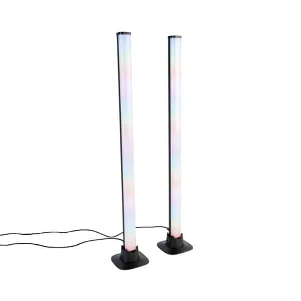 Trio Leuchten Schwarze Tischleuchte inkl. LED mit Fernbedienung und RGB - Arnold