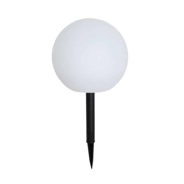 QAZQA Gartenleuchte weiß 25 cm inkl. LED IP44 Solar RGBW - Ludger