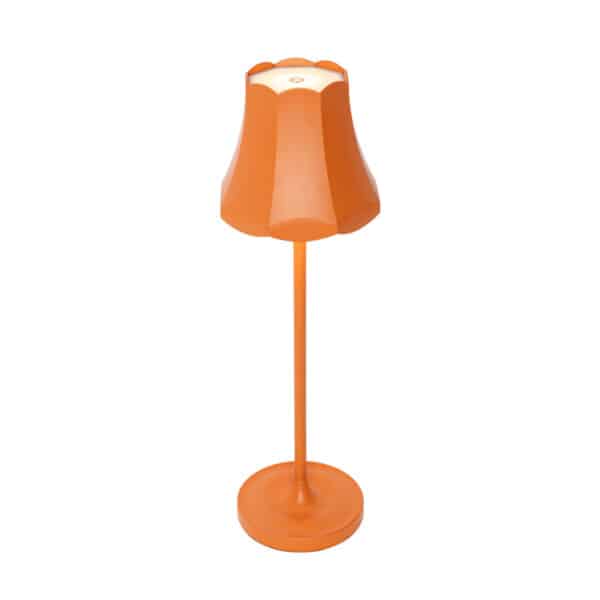 QAZQA Retro-Tischleuchte orange wiederaufladbar IP44 - Granny