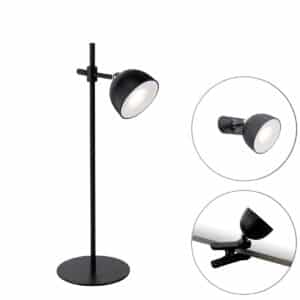 Trio Leuchten Moderne Tischlampe schwarz wiederaufladbar - Moxie