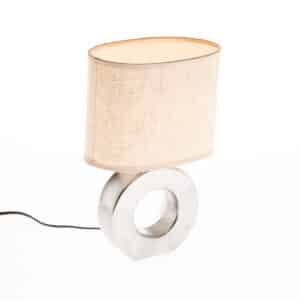 Honsel Moderne Tischlampe in Beige mit Stahl - Tohu