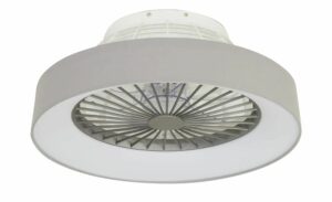 Trio Deckenventilator mit Stoffschirm in grau ¦ grau ¦ Maße (cm): H: 19  Ø: 47