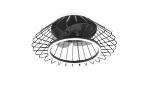 Trio Deckenleuchte mit Ventilator ¦ schwarz ¦ Maße (cm): B: 50 H: 22 T: 50