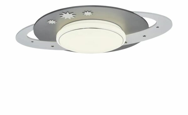 LED-Deckenleuchte ´Saturn´ ¦ grau ¦ Maße (cm): B: 50 T: 20