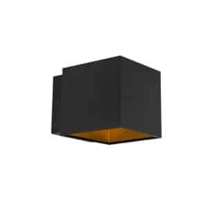 QAZQA Design Wandleuchte schwarz / gold inkl. LED - Caja