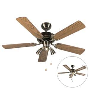 QAZQA Deckenventilator Bronze - Mistral 42