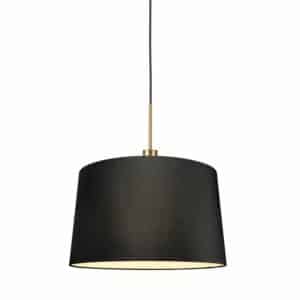 QAZQA Moderne Hängelampe Bronze mit Schirm 45 cm schwarz - Combi 1