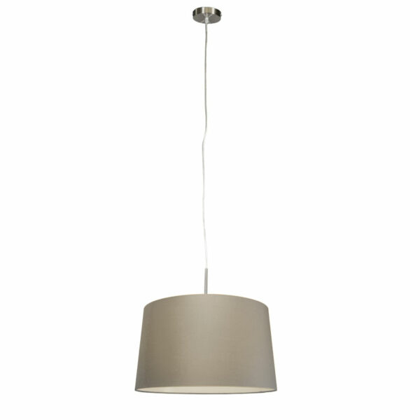 QAZQA Moderne Hängelampe Stahl mit Schirm 45 cm Taupe - Combi 1