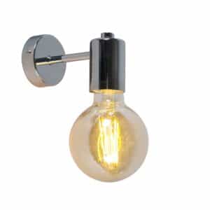 QAZQA Moderne Chrom Wandlampe im 2er Set - Facil 1