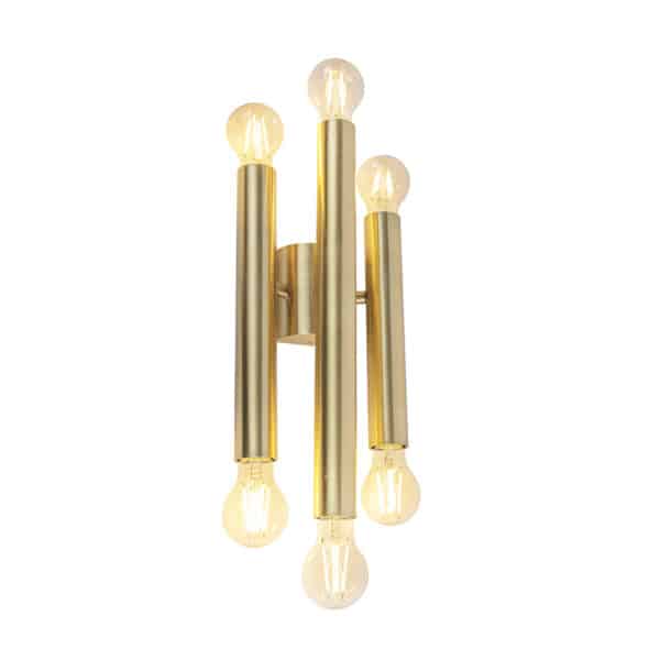 QAZQA Vintage Wandlampe gold 6-flammig -Tubi