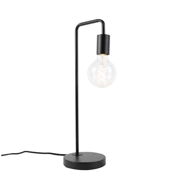 QAZQA Moderne schwarze Tischlampe - Facil