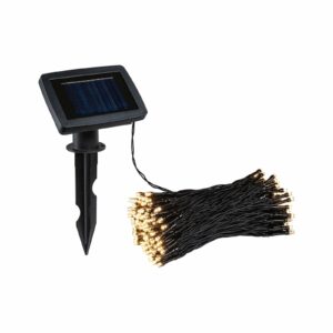 Paulmann LED Gartenstrahler "Solar Lichterkette Aurinka IP44 3000K 0lm/m Schwarz"