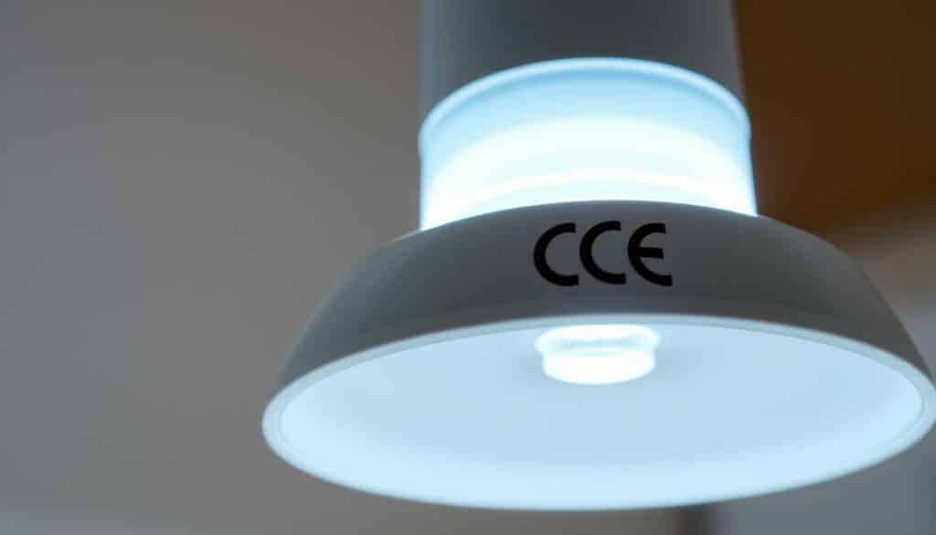 CE-Kennzeichnung auf einer LED Lampe