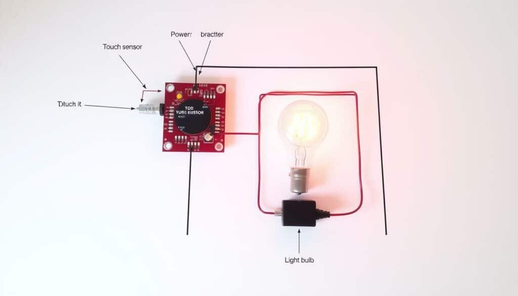 Elektrischer Schaltkreis einer Touch Lampe